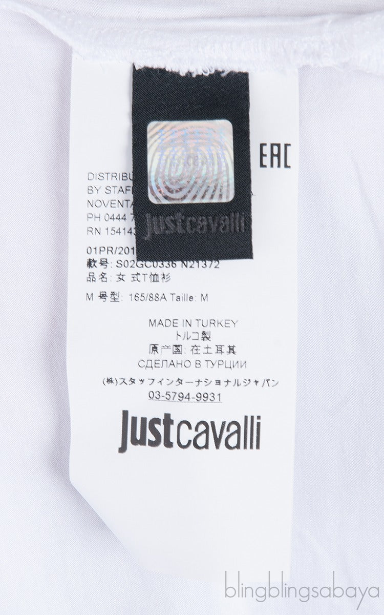 White Oversized Logo Print T-shirt