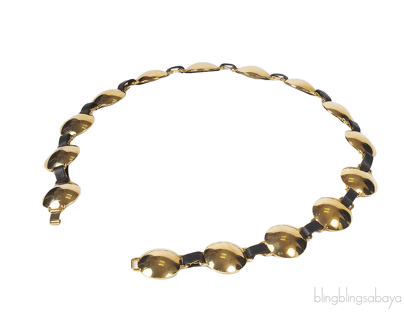 Marni Brass Disc Leather Belt