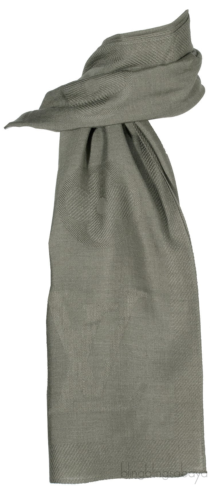 Logomania Green Cashmere Shawl