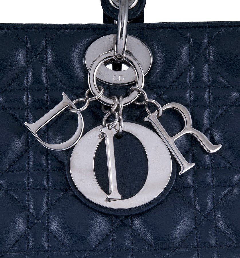 Lady Dior Large Blue Indigo