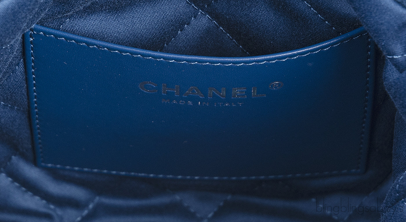Chanel 22 Mini Denim CC Logo Hobo Bag