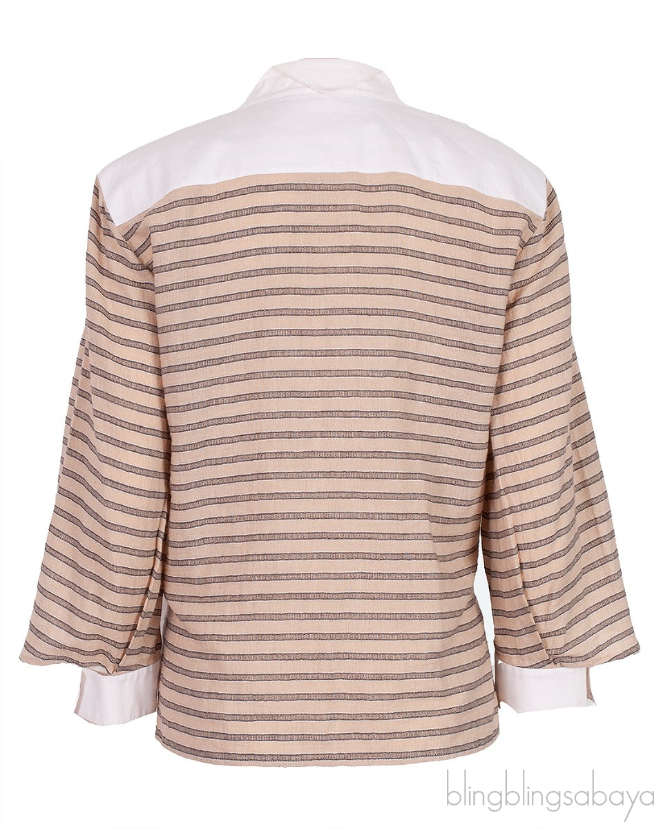 Brown Stripes Long Sleeve Shirt