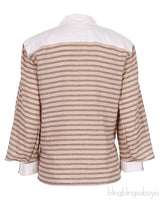 Brown Stripes Long Sleeve Shirt