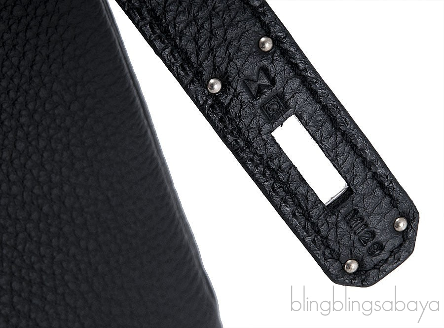 Kelly 32 Black Togo Retourne