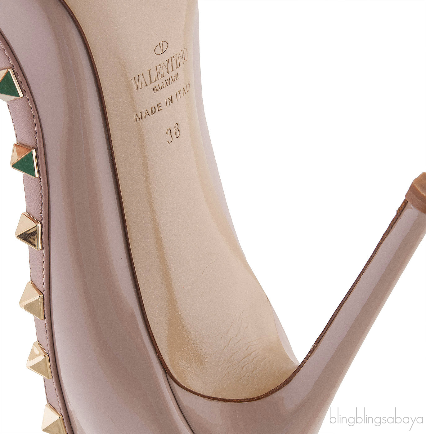 Pastel Beige Rockstud Pump