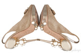 Square Toe Crystal Vamp Heels