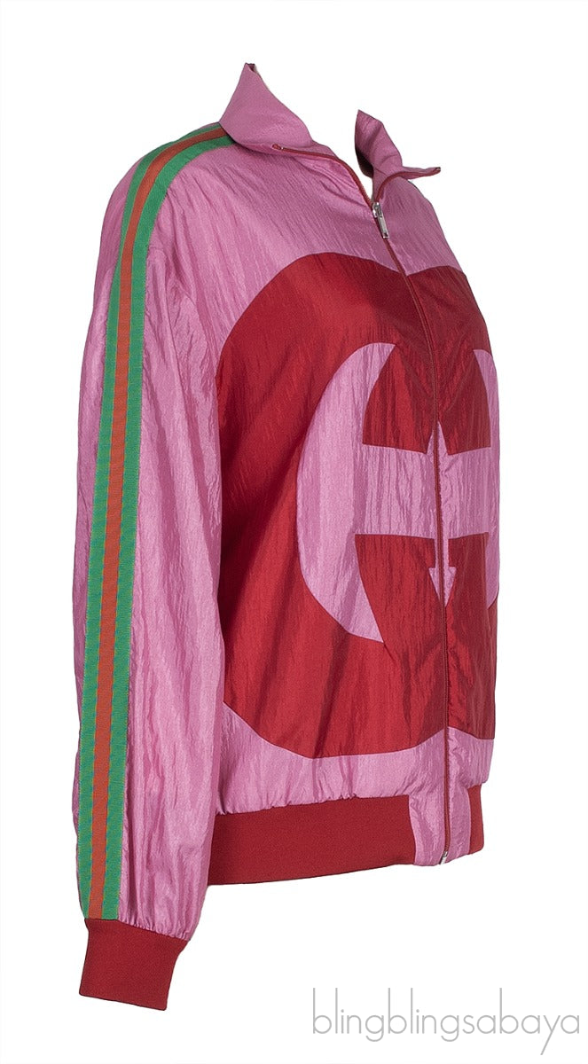 Pink GG Logo Retro Track Jacket