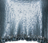 Silver Metal Mesh Crop Top