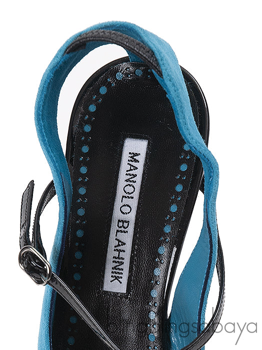 Manolo Blahnik Bi-color Strappy Sandals