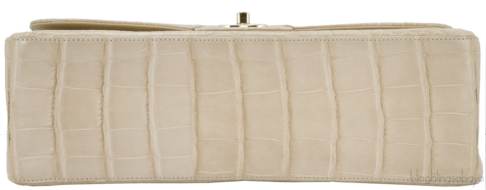 Jumbo CC Beige Crocodile Bag