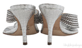 Silver T-strap Sandals