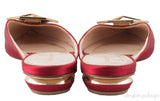 Red Satin Eden Mirror Flat Mule