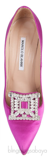 Borlak Fuchsia Satin Heels