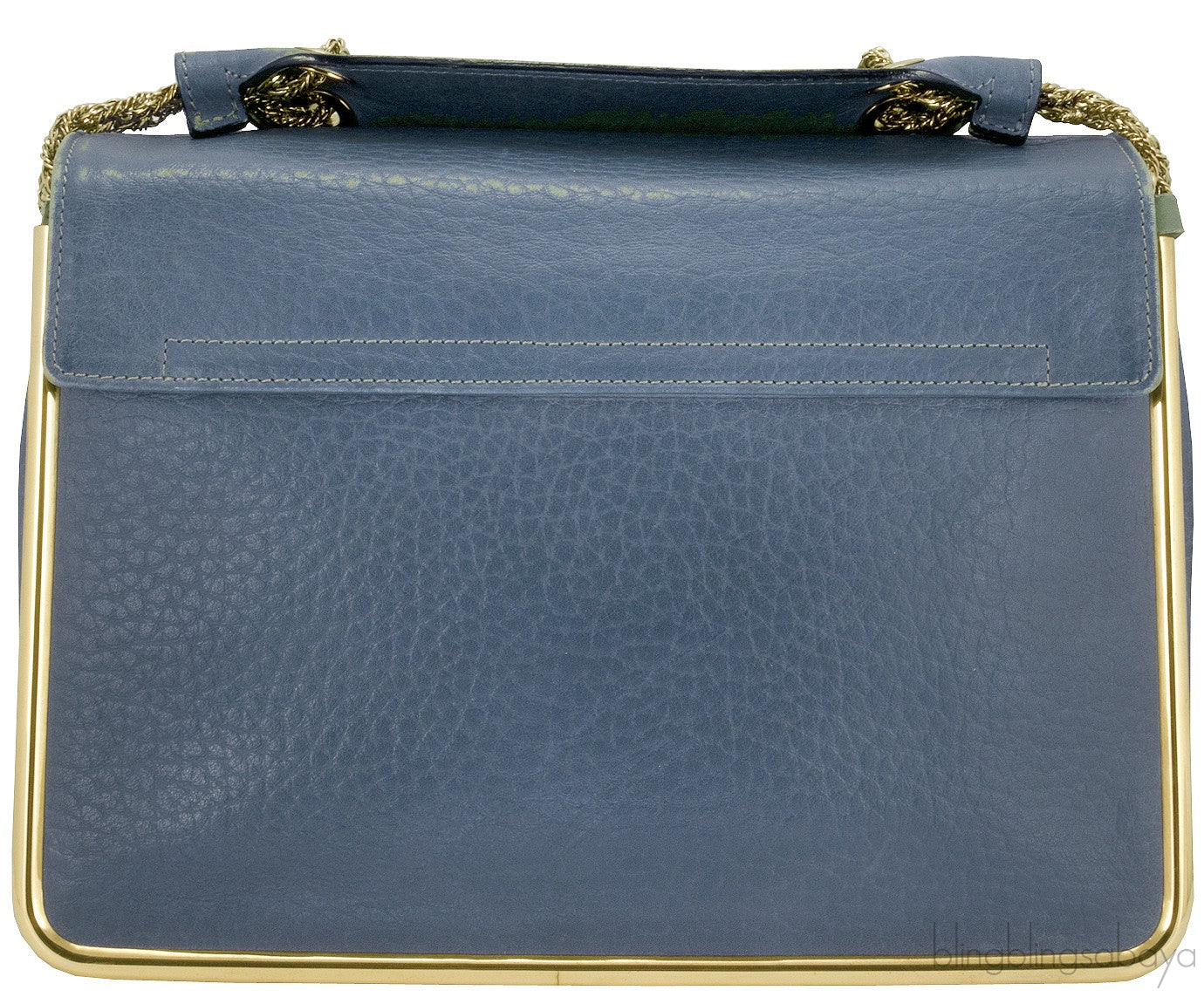 Sally Blue Grey Textured Leather Bag