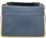Sally Blue Grey Textured Leather Bag
