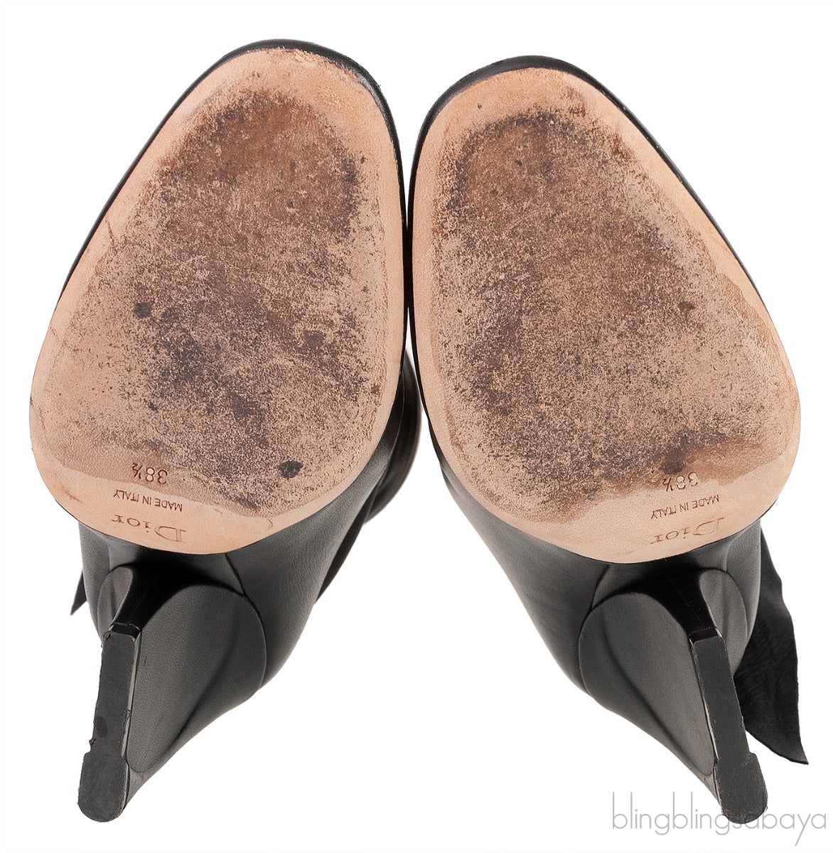 Black Dior Wrap Around Leather Boots