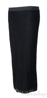 Black Floral Lace Skirt