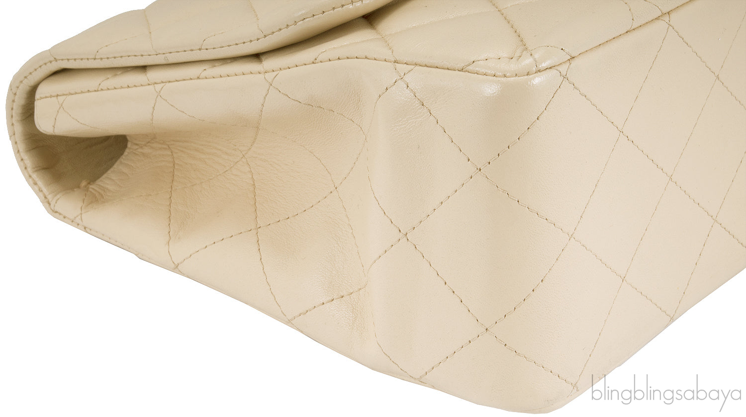 Beige CC Jumbo Flap Bag