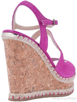 Nessa Viper Print Cork Wedges