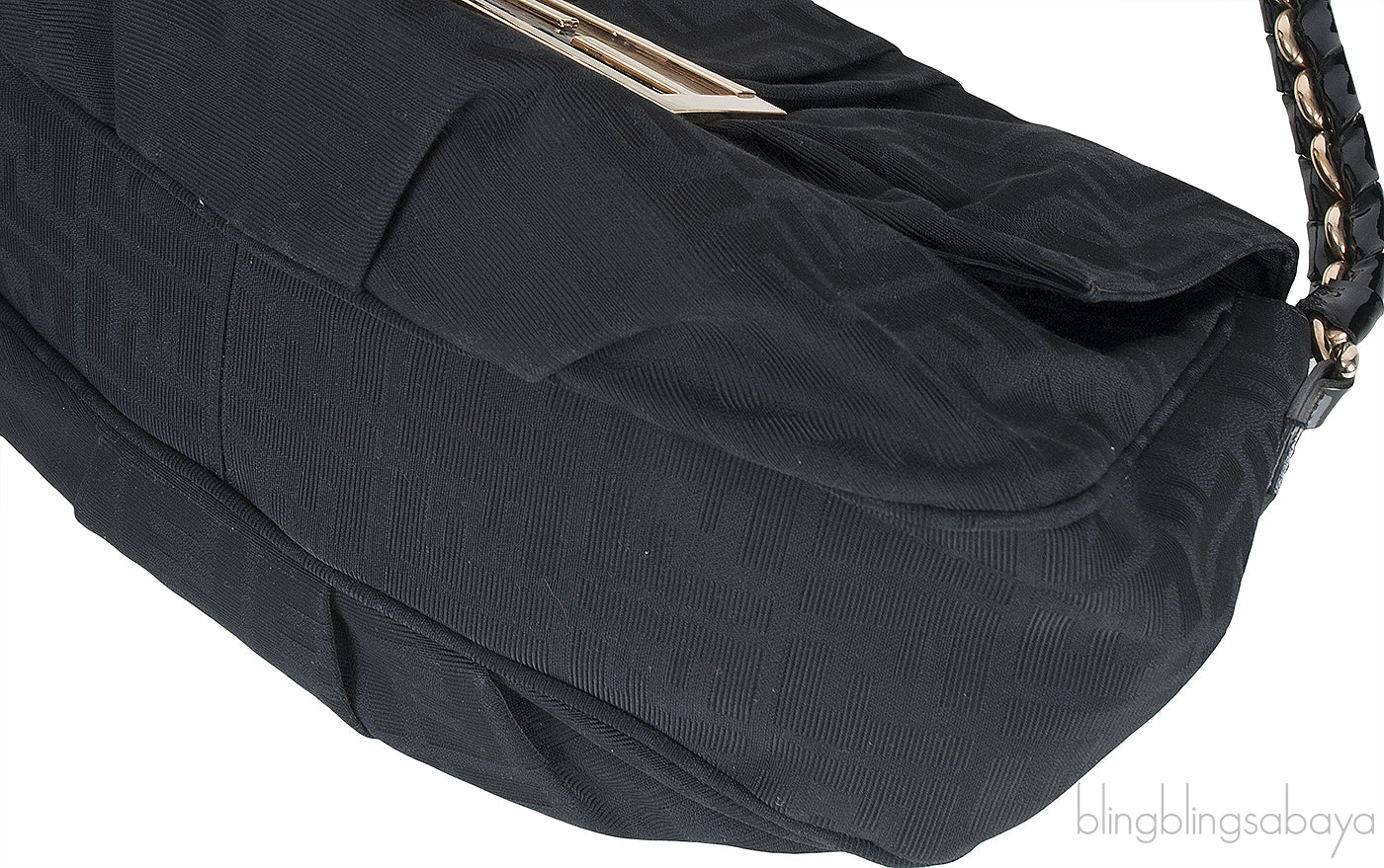 Fendi Zucca Mia Buckle Shoulder Bag