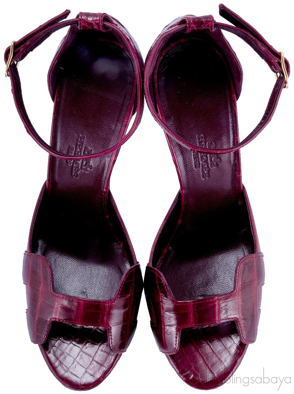 Highlight High Heel Crocodile Sandals
