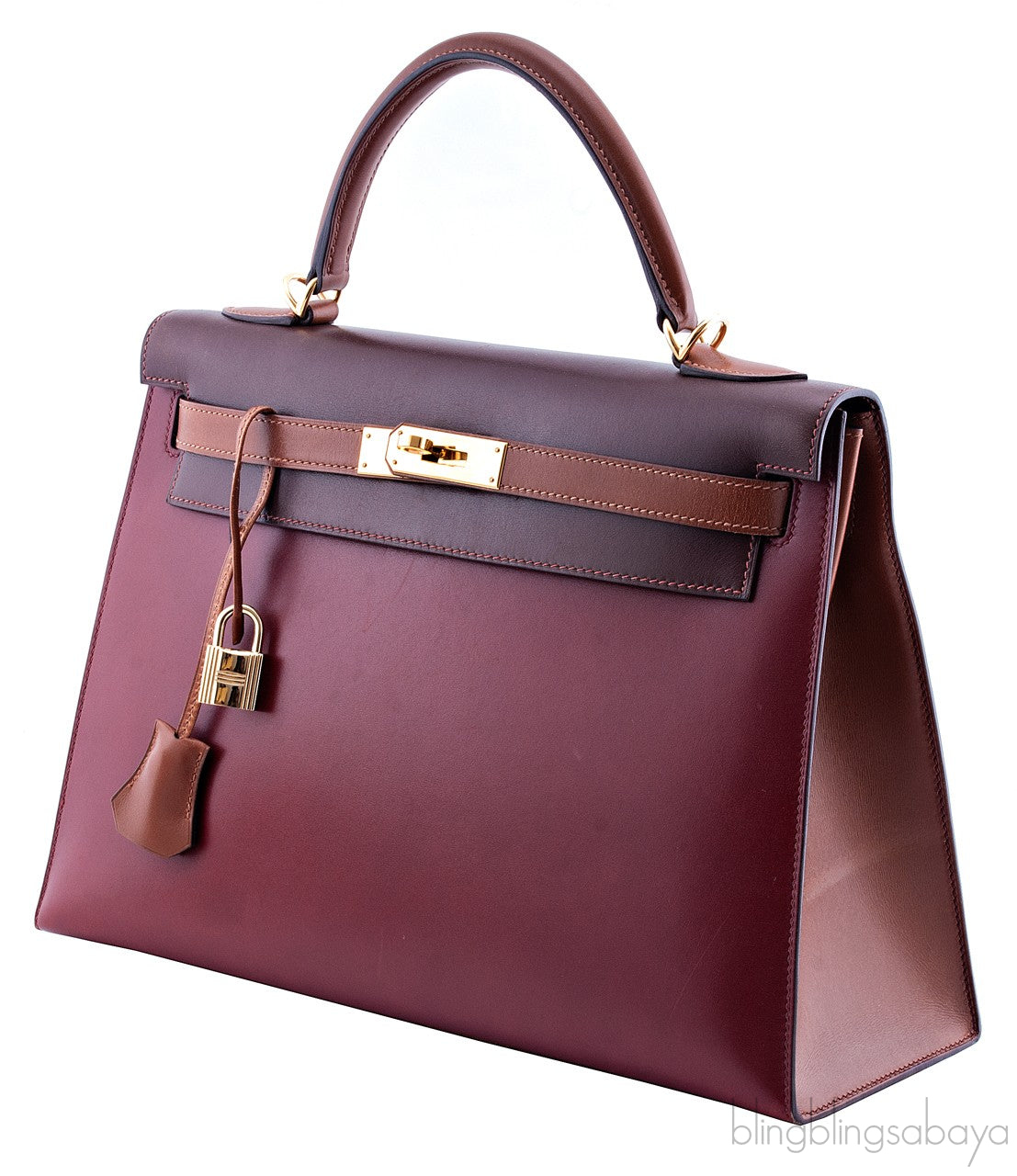 Kelly 32 Tricolor Box Calf Sellier