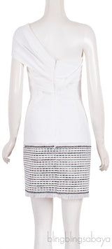 One Shoulder Tweed Mini Dress