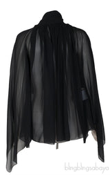Black Silk Chiffon Shirt
