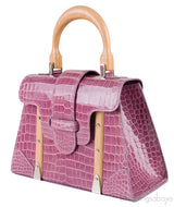 Saigon PM Purple Crocodile Bag