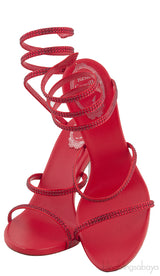 Red Swarovski Twirl Sandals
