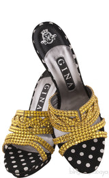 Polka Dot Swarovski Sandals