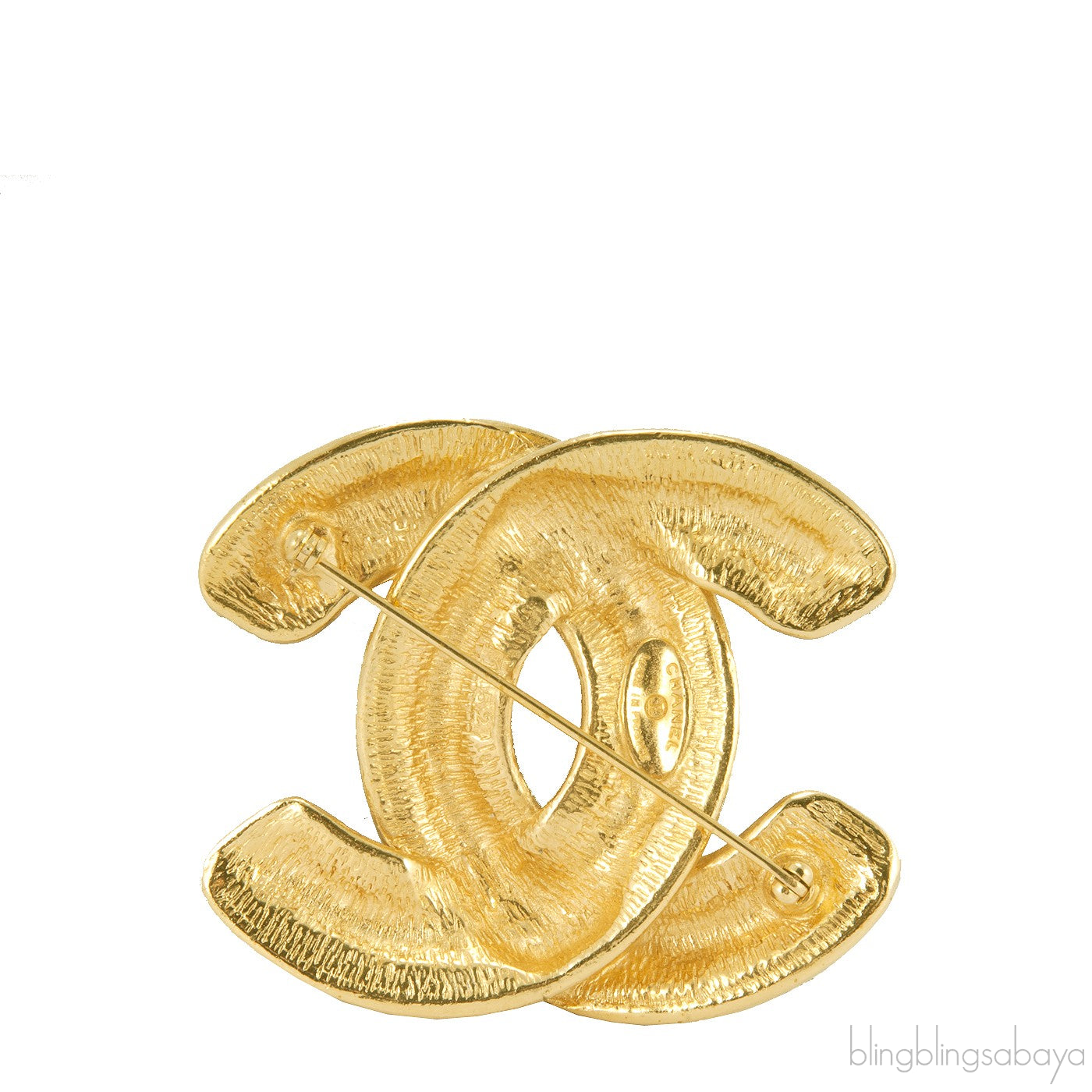CC Quilted Metallic Pin Brooch