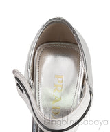 Metallic Silver Leather Pump