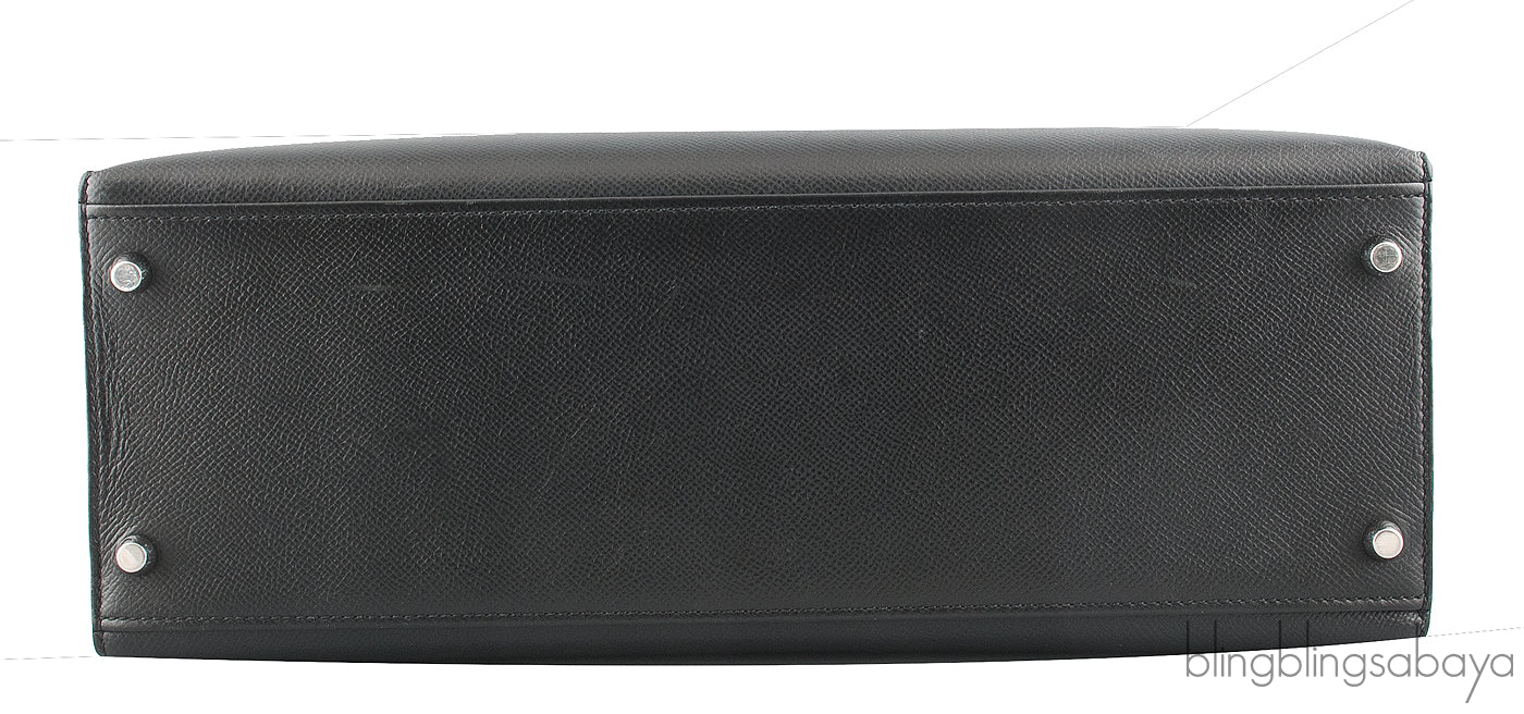 Kelly 35 Black Epsom Sellier PHW