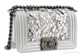 Le Boy Crystal Silver Small Bag