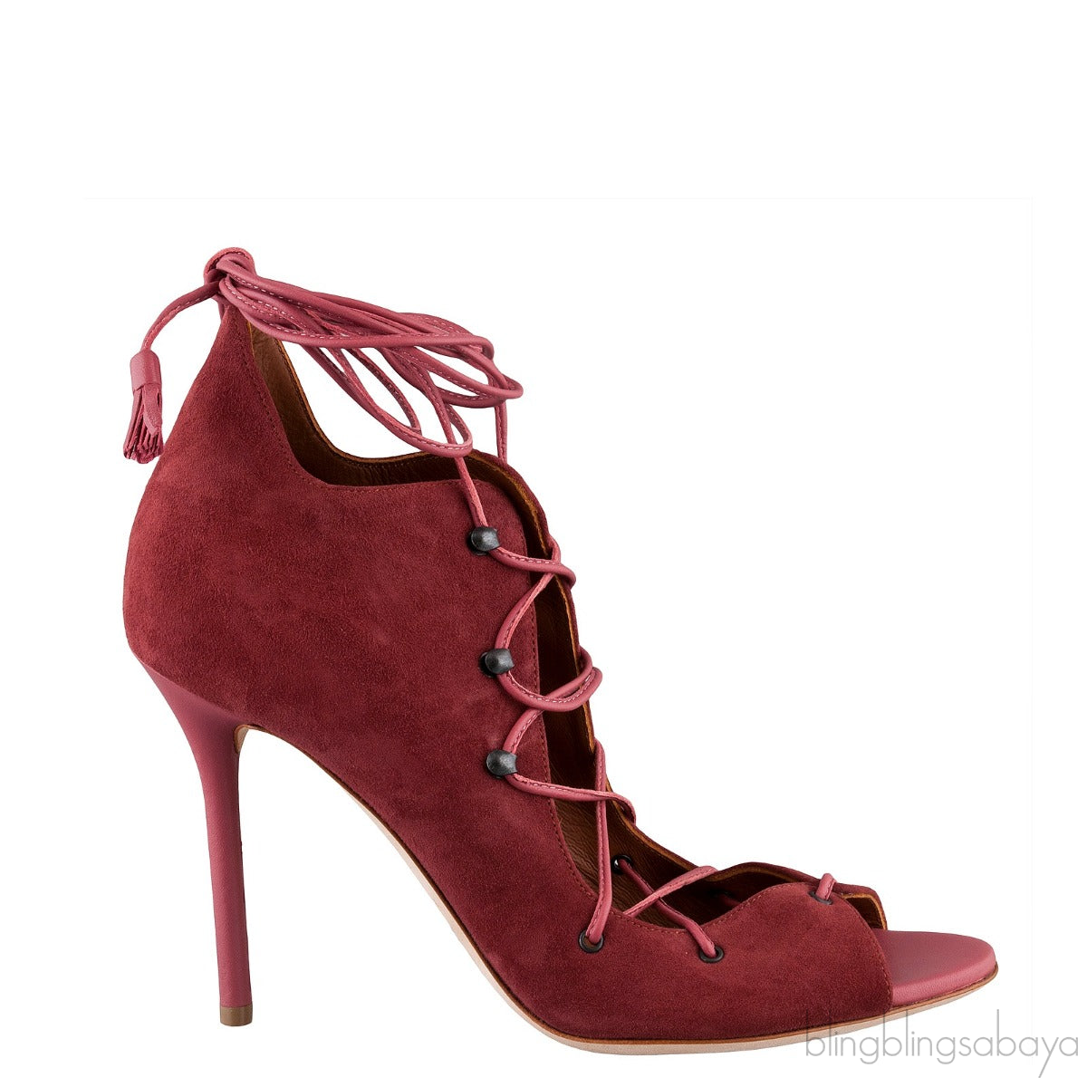 Suede Lace Up Heels