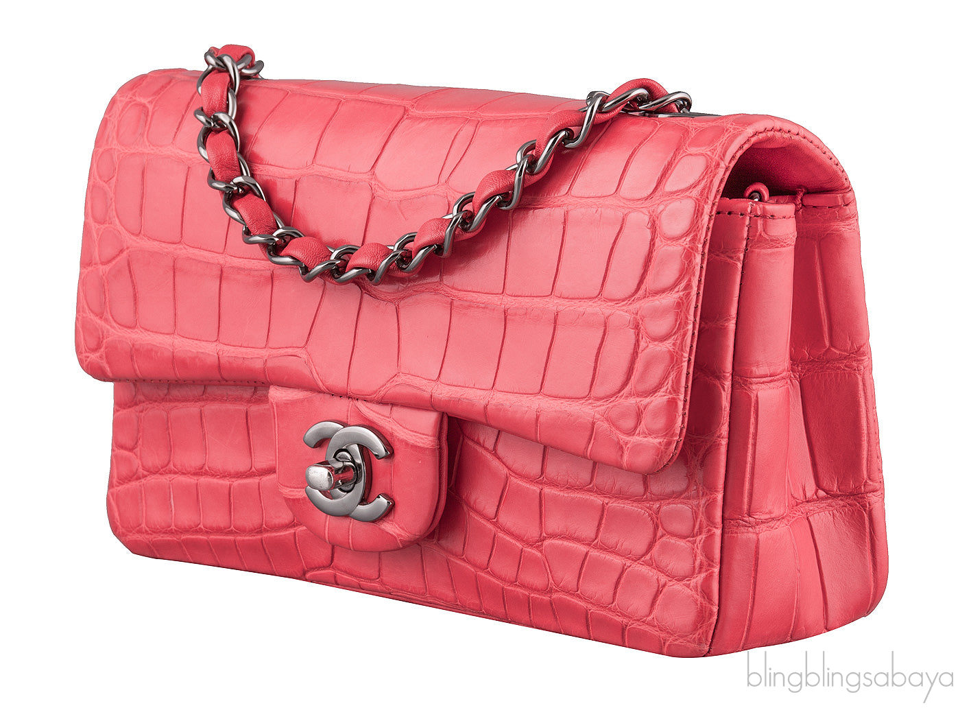 Bougainvillea Croc Mini Bag