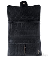 2.55 Trifold Long Black Wallet