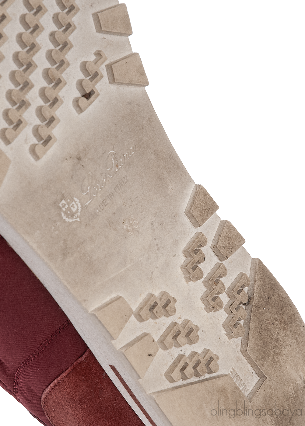 Loro Piana Maroon Nylon and Brown Suede Sneakers