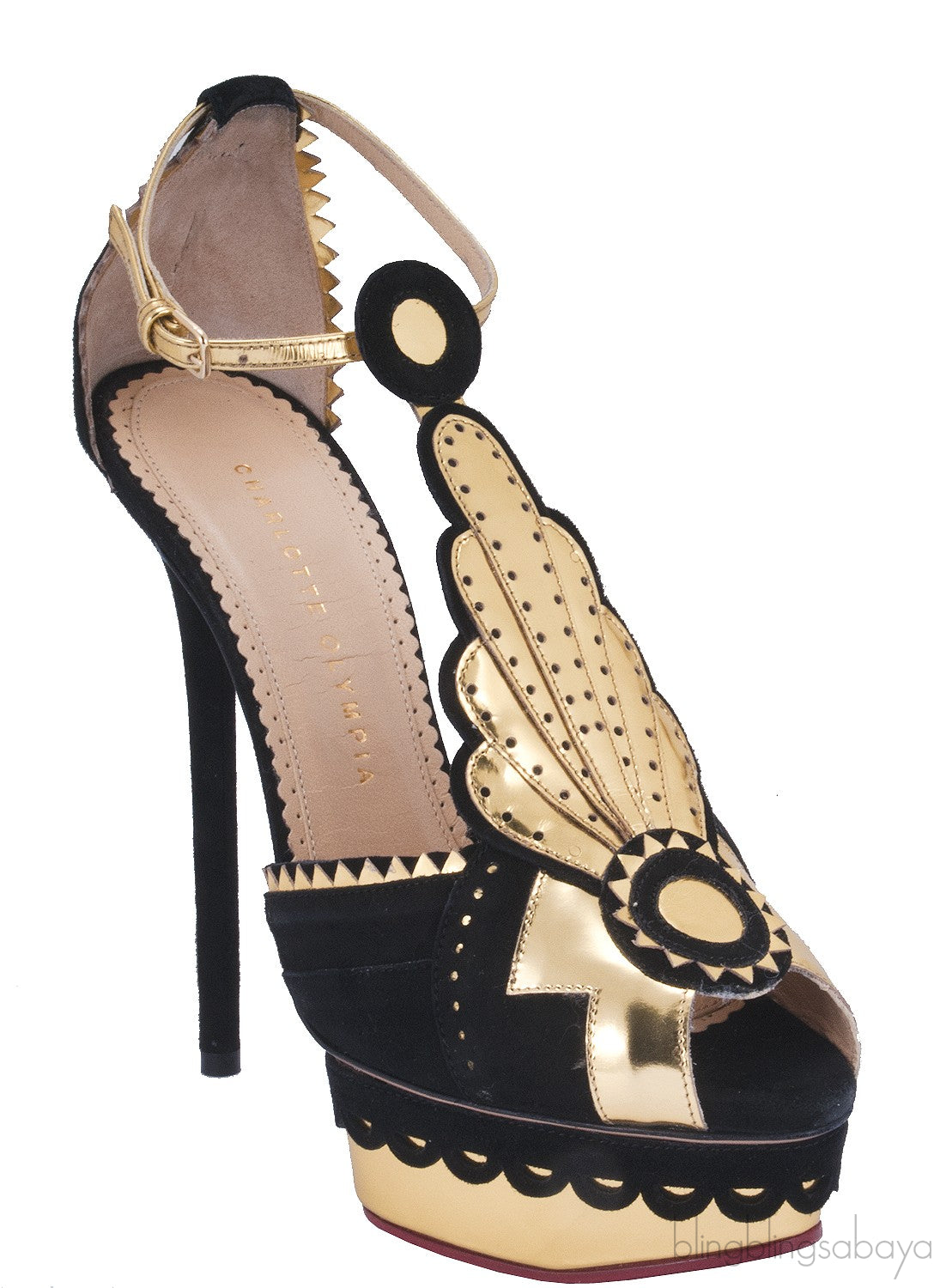 Sunset Art Deco Suede Pump