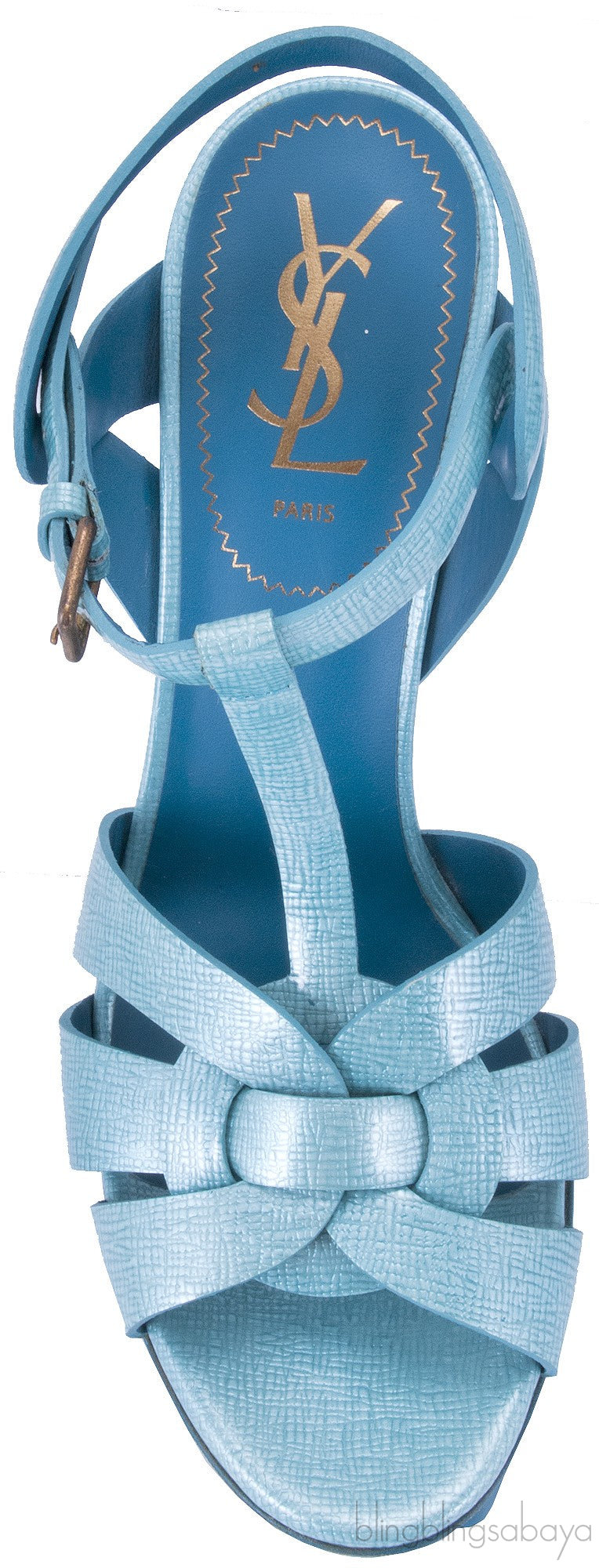 Aqua Patent Textured Leather Tribute
