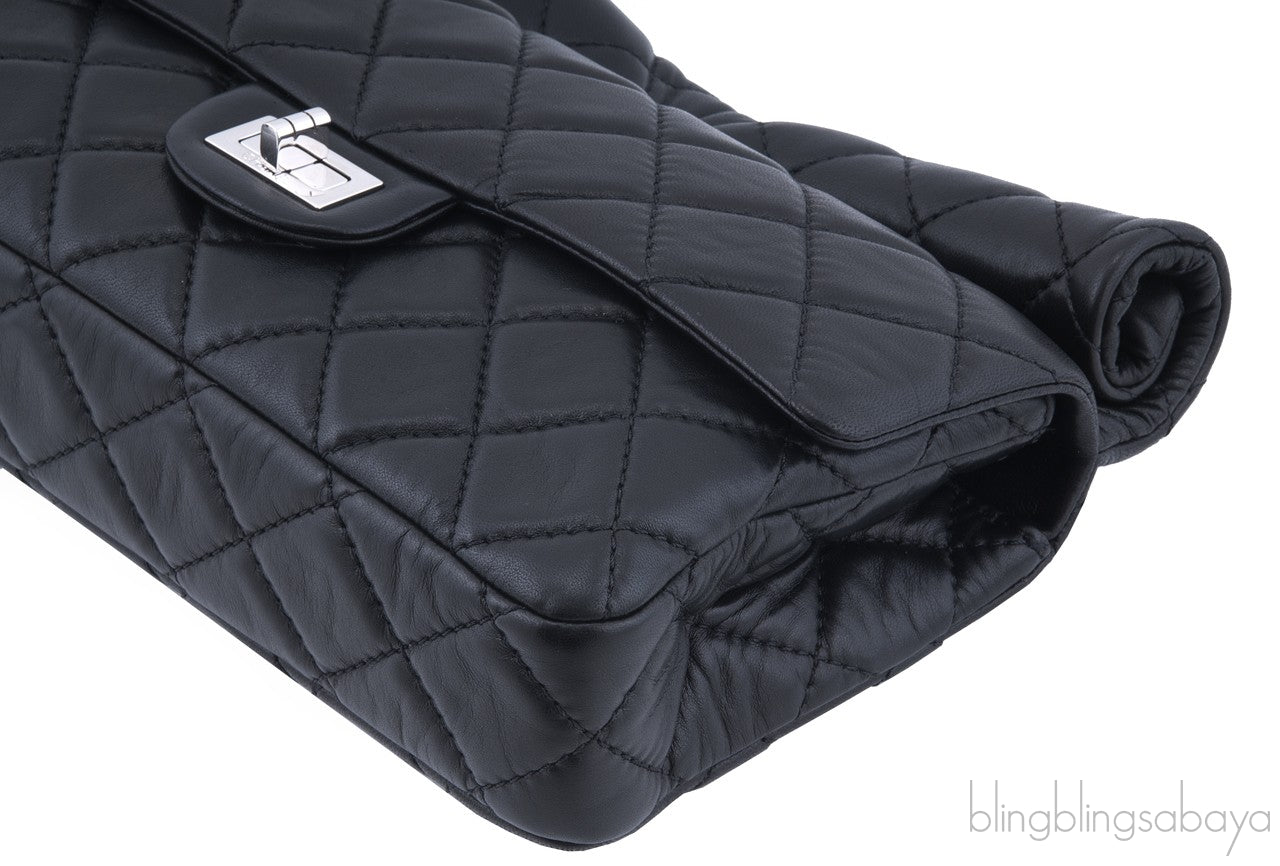2.55 Runway Black Lambskin Clutch
