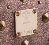 Metallic Leather Studded Mini Backpack