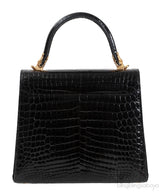 Kwanpen Black Signature Crocodile Bag GHW