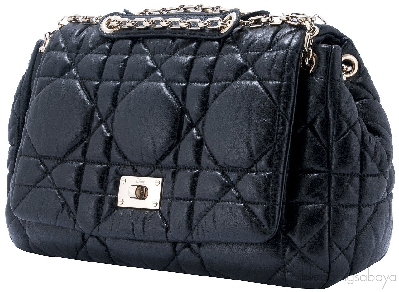 Black Quilted Leather Shoulder Bag