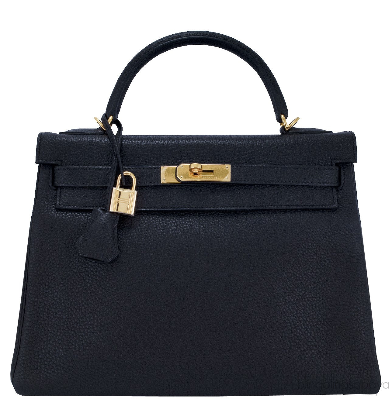 Kelly 32 Black Taurillon Clem. GHW