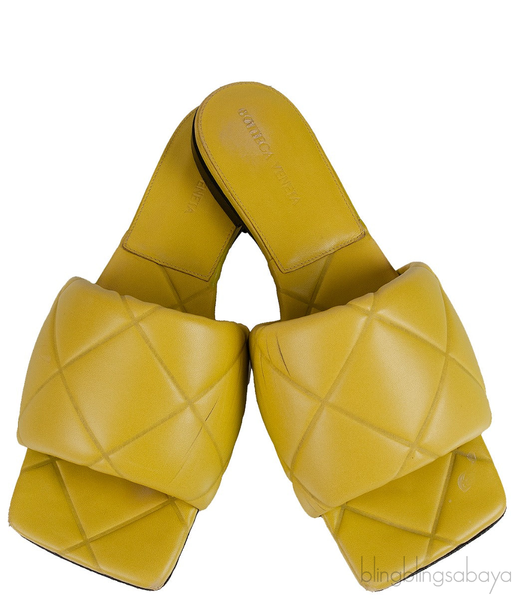 Bottega Veneta Apple Green BV Rubber Lido Sandals