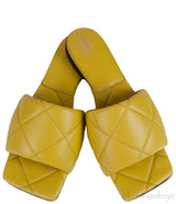 Bottega Veneta Apple Green BV Rubber Lido Sandals
