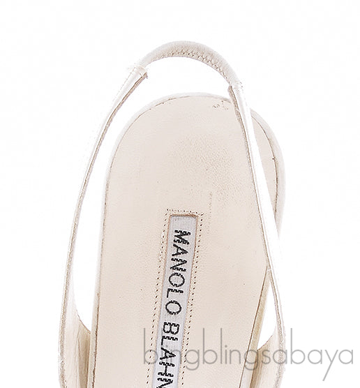 Cassia Ivory Peep Slingback Pump