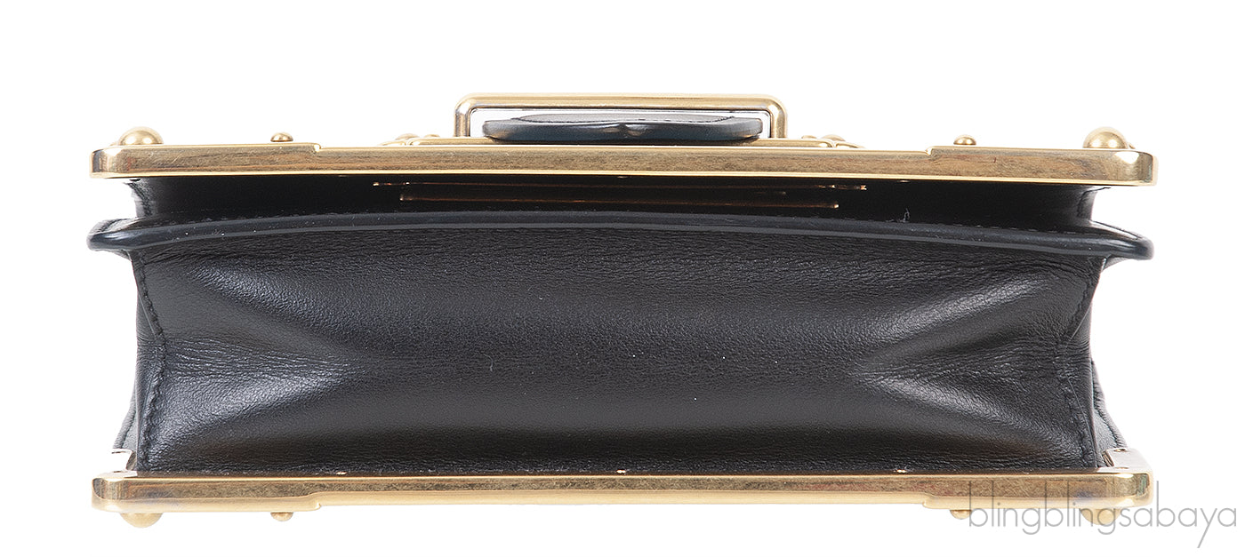 Prada Cahier City Calf Flap Crocodile Bag